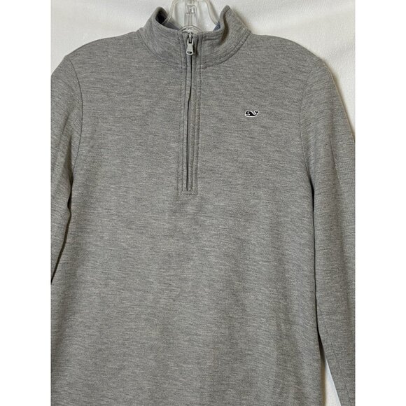 Vineyard Vines 1/4 Zip Pullover Boys Sz L(16) Gray Pima Cotton Mock Neck L/S - Picture 2 of 15